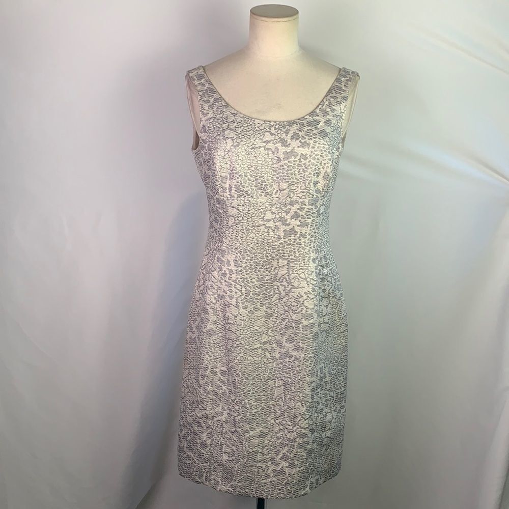 Armani Collezioni grey print sheath dress